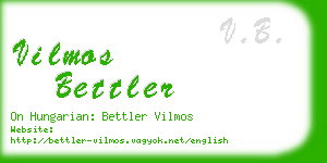 vilmos bettler business card